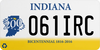 IN license plate 061IRC