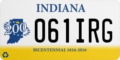 IN license plate 061IRG