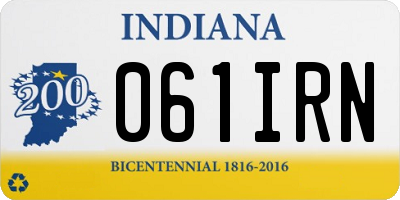 IN license plate 061IRN