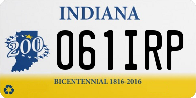 IN license plate 061IRP