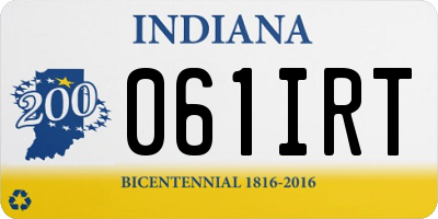 IN license plate 061IRT