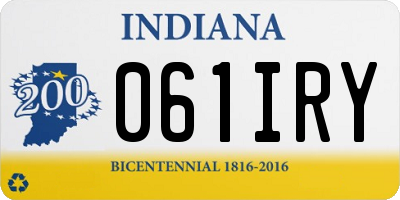 IN license plate 061IRY
