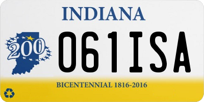 IN license plate 061ISA