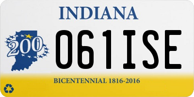 IN license plate 061ISE