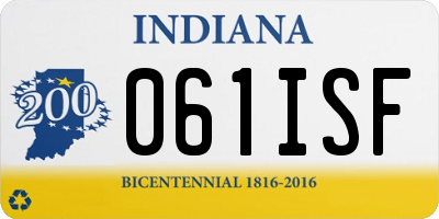 IN license plate 061ISF