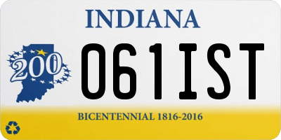 IN license plate 061IST