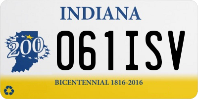 IN license plate 061ISV