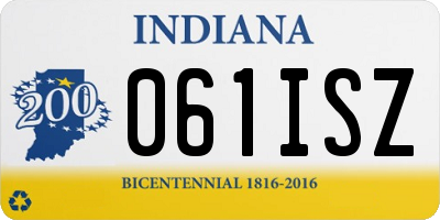 IN license plate 061ISZ