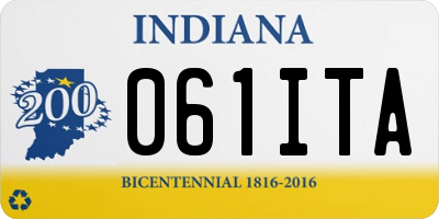 IN license plate 061ITA
