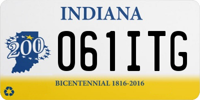 IN license plate 061ITG