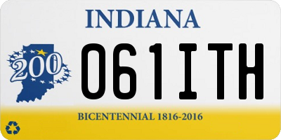 IN license plate 061ITH