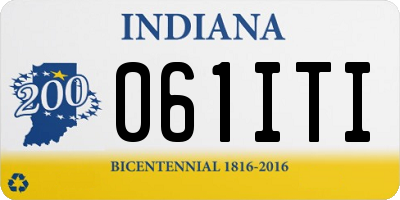 IN license plate 061ITI