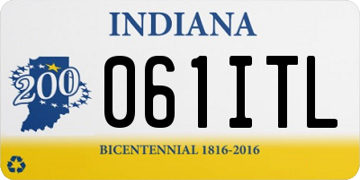 IN license plate 061ITL