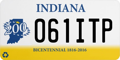 IN license plate 061ITP