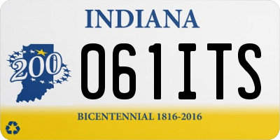IN license plate 061ITS