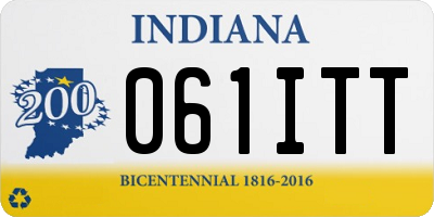 IN license plate 061ITT