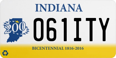 IN license plate 061ITY