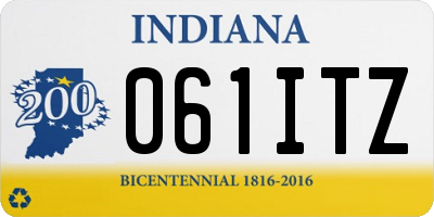 IN license plate 061ITZ