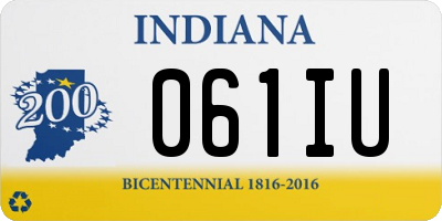 IN license plate 061IU