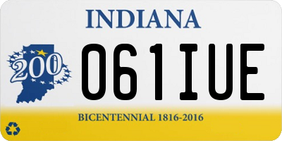 IN license plate 061IUE