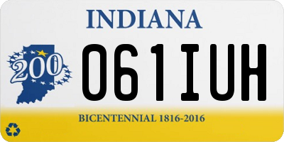 IN license plate 061IUH