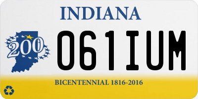 IN license plate 061IUM