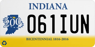 IN license plate 061IUN