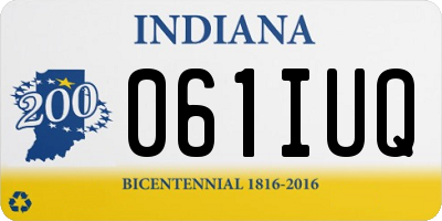 IN license plate 061IUQ