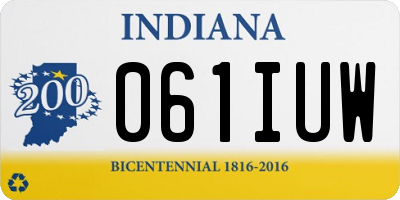 IN license plate 061IUW