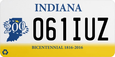 IN license plate 061IUZ