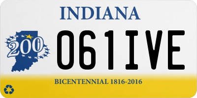 IN license plate 061IVE