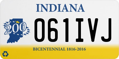 IN license plate 061IVJ