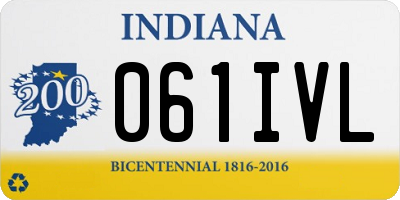 IN license plate 061IVL
