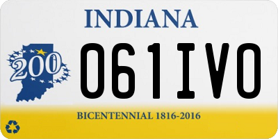 IN license plate 061IVO