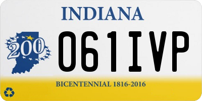 IN license plate 061IVP