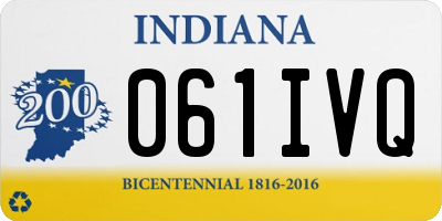 IN license plate 061IVQ