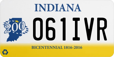 IN license plate 061IVR