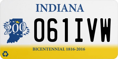 IN license plate 061IVW
