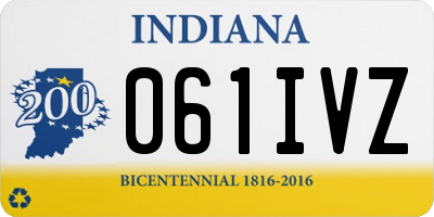 IN license plate 061IVZ