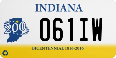 IN license plate 061IW