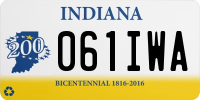 IN license plate 061IWA