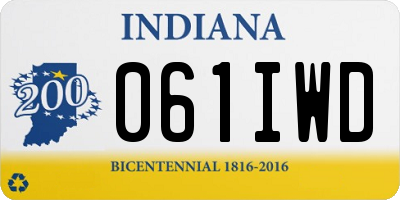IN license plate 061IWD