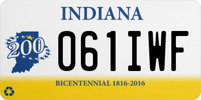 IN license plate 061IWF