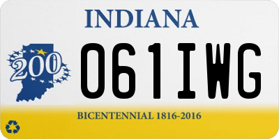 IN license plate 061IWG