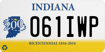 IN license plate 061IWP