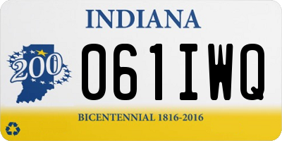 IN license plate 061IWQ
