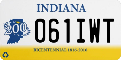 IN license plate 061IWT