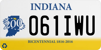 IN license plate 061IWU