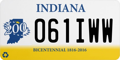 IN license plate 061IWW