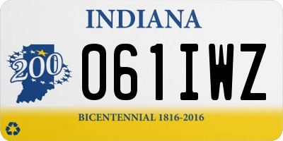 IN license plate 061IWZ